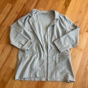 H&M Light Gray Pinstripe Blazer
